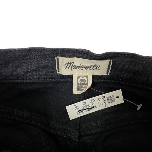 Madewell High-Rise Slim Straight Jeans in Richgrove Wash Black Jeans Size 23 - Picture 6 of 8